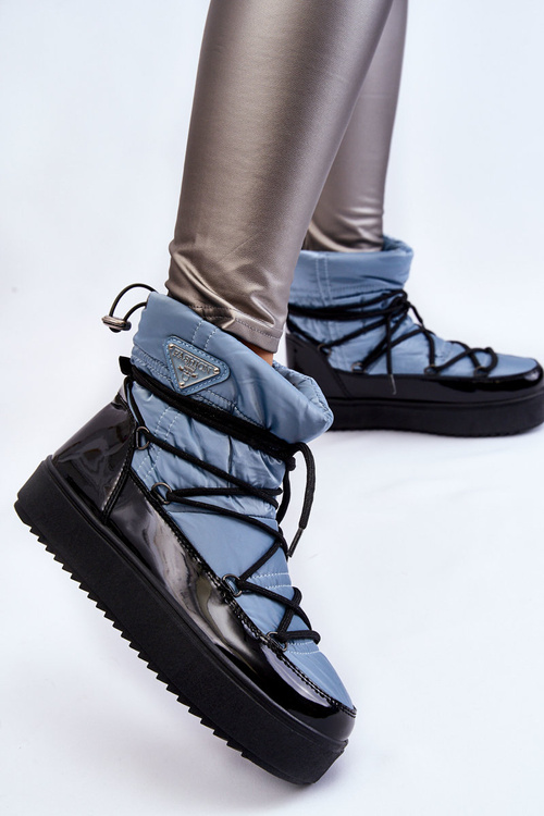 Жіночі модні зимові черевики на шнурівці Blue Carrios