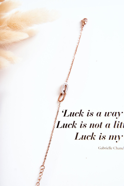 Жіночий знаменитий браслет з овальним орнаментом, рожеве золото