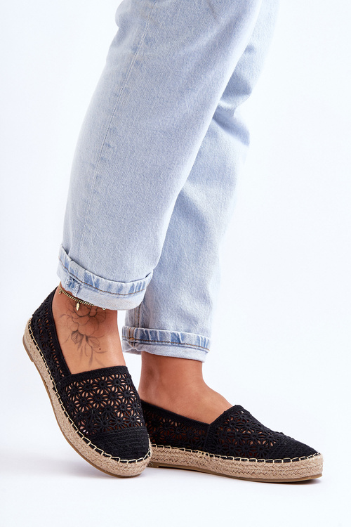 Жіночі еспадрільї на шнурівці Black One Lover