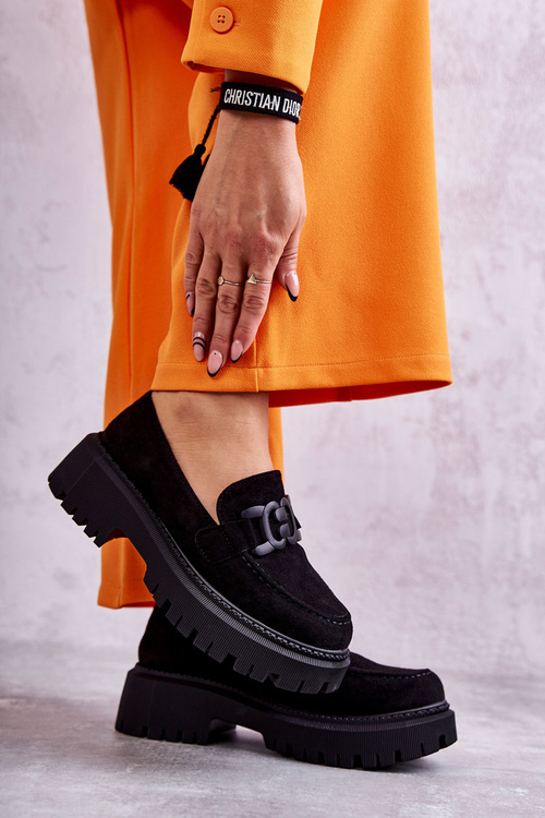 Жіночі замшеві броги з декором Black Leeza