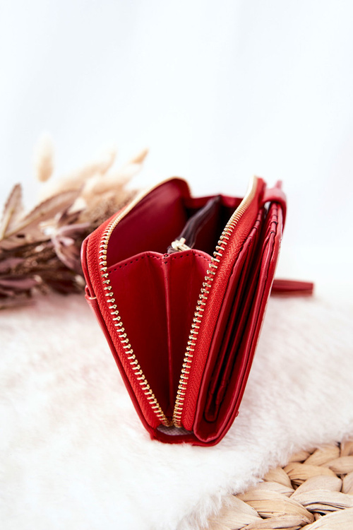 Великий жіночий гаманець з додатковими гаманцями Червоний