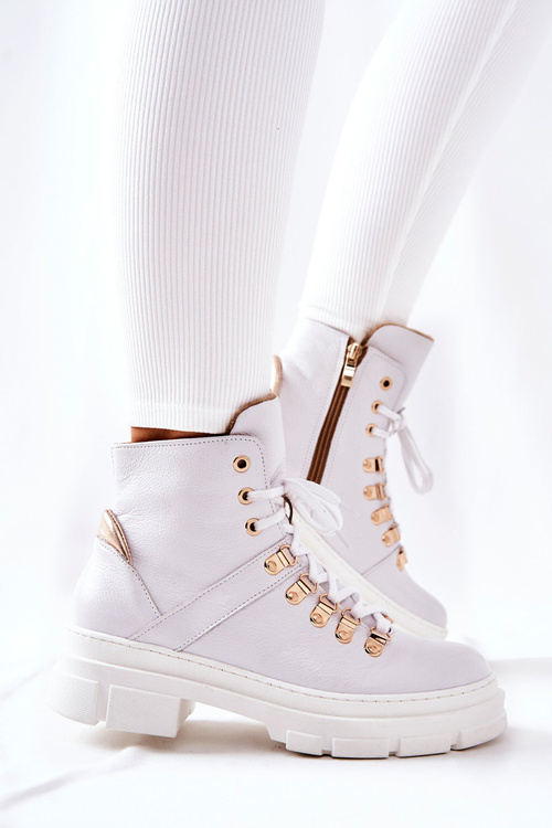 Чоботи шкіряні утеплені White Brescia