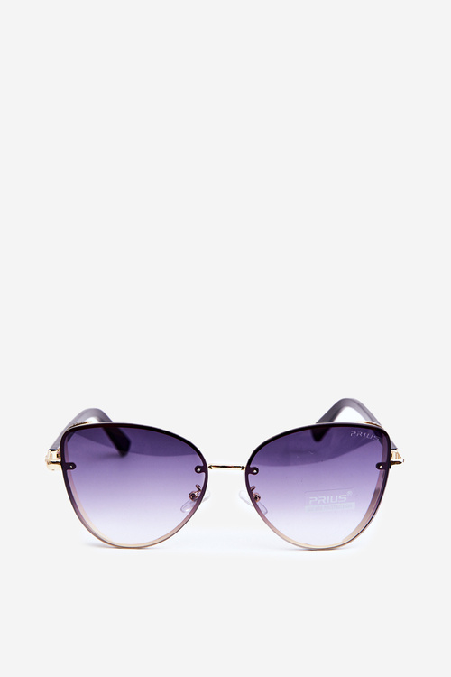 Жіночі сонцезахисні окуляри зі вставками з парчі UV400 чорно-золоті