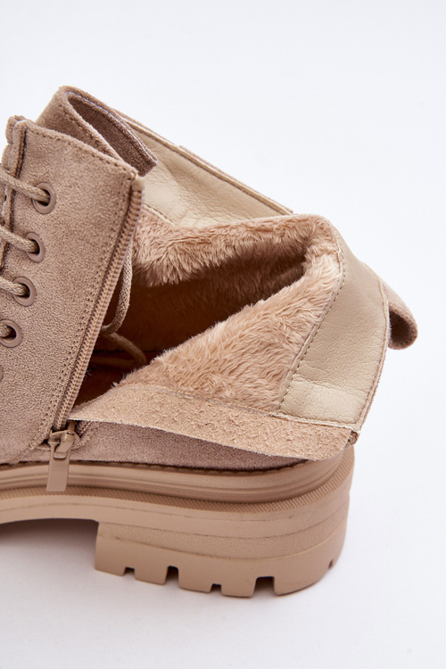 Жіночі черевики Trapper на блискавці бежеві Apolosi