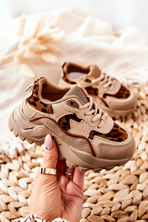 Дитяче спортивне взуття Кросівки бежево-коричневі Nila