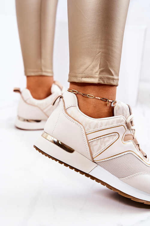 Спортивне взуття на платформі бежеве Ginevra