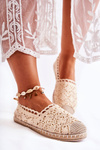 Жіночі ажурні еспадрільї бежеві Letisa