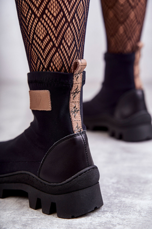 Жіночі тканинні чоботи Nicole 2703 Black