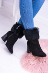 Жіночі чорні замшеві чоботи зі штучного хутра Laura Messi 1689