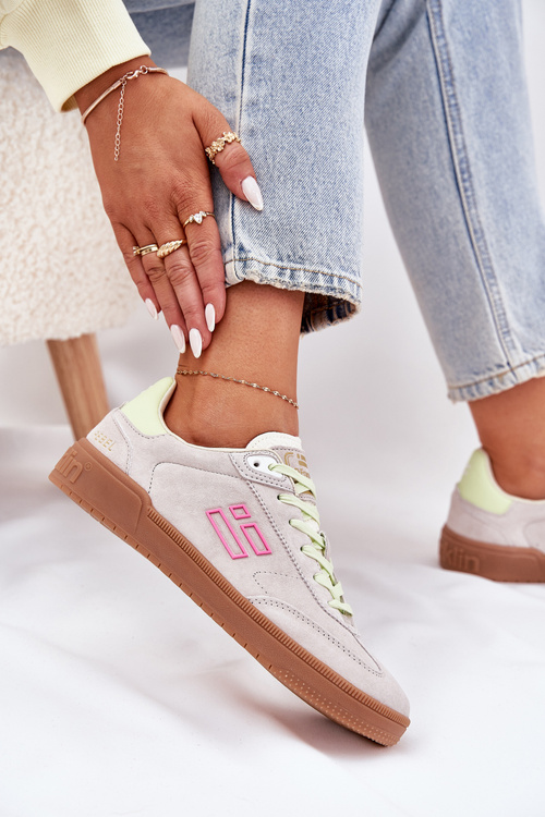 Замшеве Спортивне Взуття Кросівки Жіночі D.Franklin Приглушений Білий DFSH387005