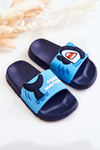 Світлі дитячі тапочки Сині та темно-сині Sharky 