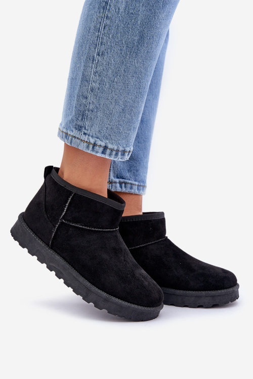 Жіночі Снігоступи З Еко Замші Чорні Noliri