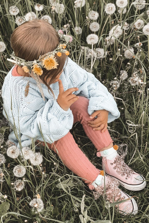 Дитячі цирконієві кросівки Pink Smile