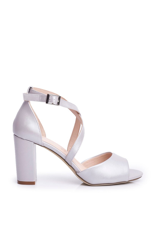 Жіночі босоніжки на шпильці Sergio Leone Silver Pearl SK865