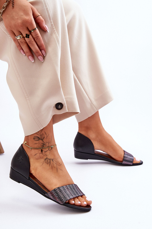 Шкіряні сандалі Maciejka 1971-65 Чорні