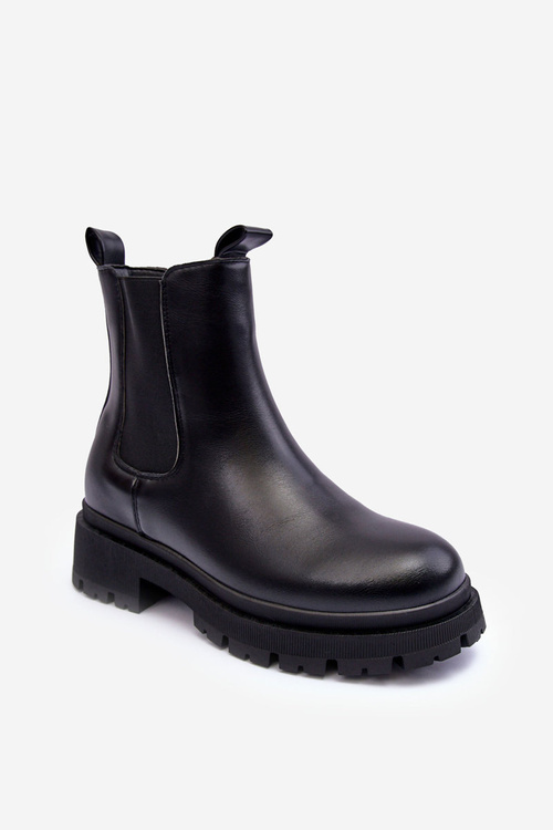 Шкіряні черевики Chelsea On Zip Black Pitrese