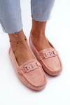 Жіночі модні замшеві мокасини Rabell світло-рожевого кольору