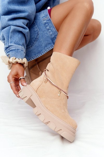 Жіночі замшеві черевики Lewski Shoes 3006-0 Sand