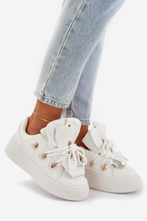 Жіночі Кросівки На Платформі Білі Dolistana