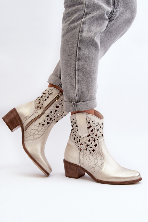 Жіночі мереживні чоботи Zazoo 3394/2 Gold