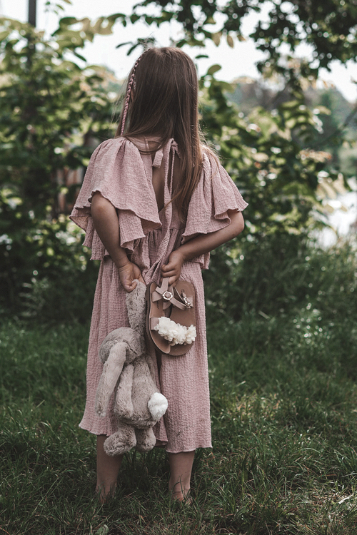 Модні дитячі босоніжки з квіточками Бежево-золоті полі