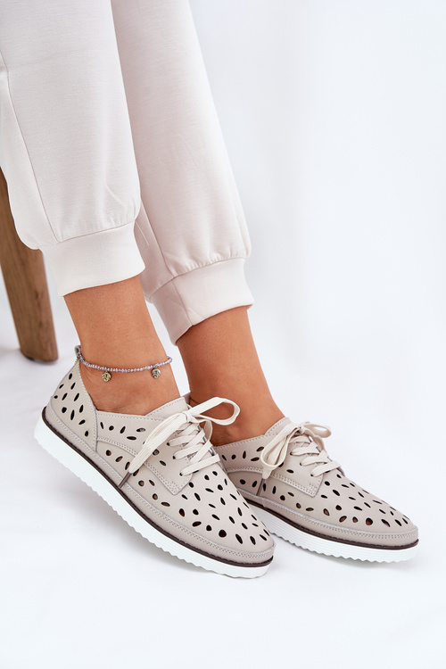 Жіноче Шкіряне Взуття S.Barski LR51-610 Бежеве