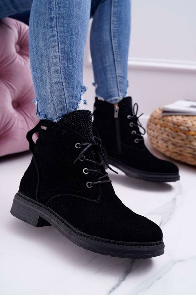 Жіночі робочі черевики Big Star Leather Black EE274508