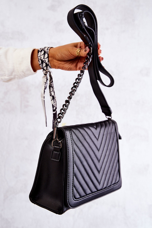 Стегана сумка листоноші Black Hariette