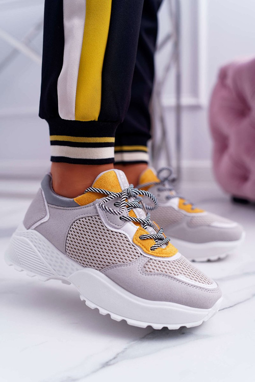 Спортивне жіноче взуття на високій підошві жовтого кольору Chillout