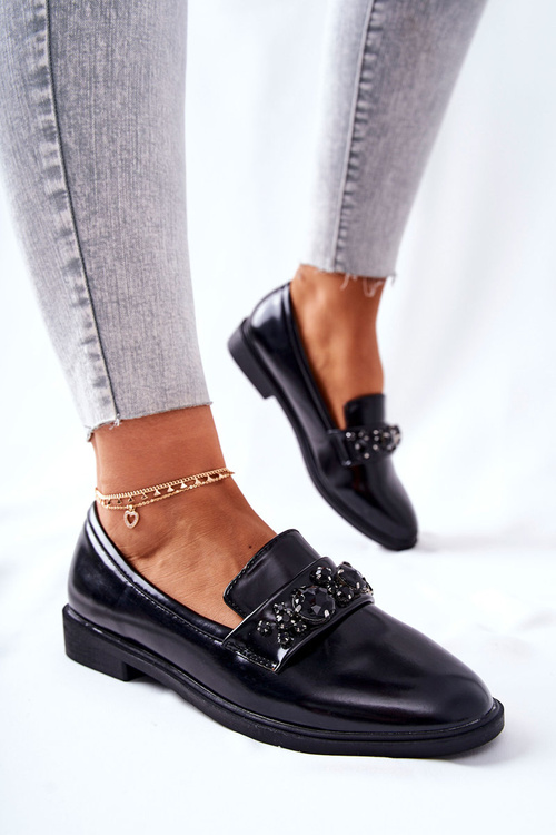 Туфлі з декоративним ремінцем Black Valisso