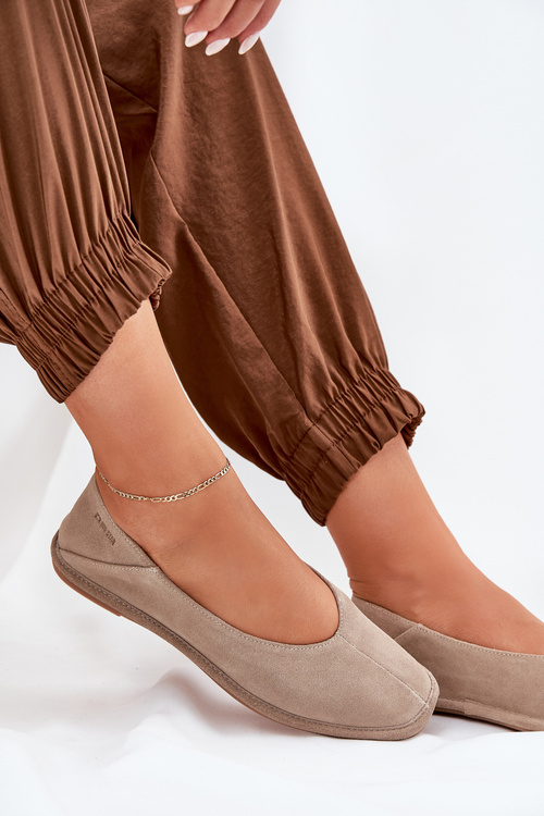 Замшеві Балетки Для Жінок Big Star RR274082 Бежеві