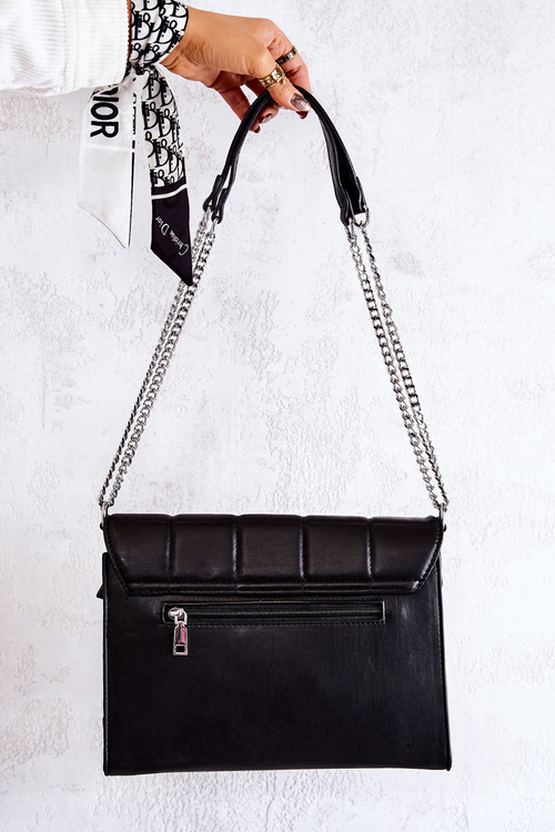 Стьобана поштова сумка Black Nerissa