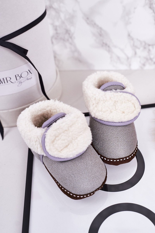 Дитячі утеплені домашні тапочки сіра хмарка