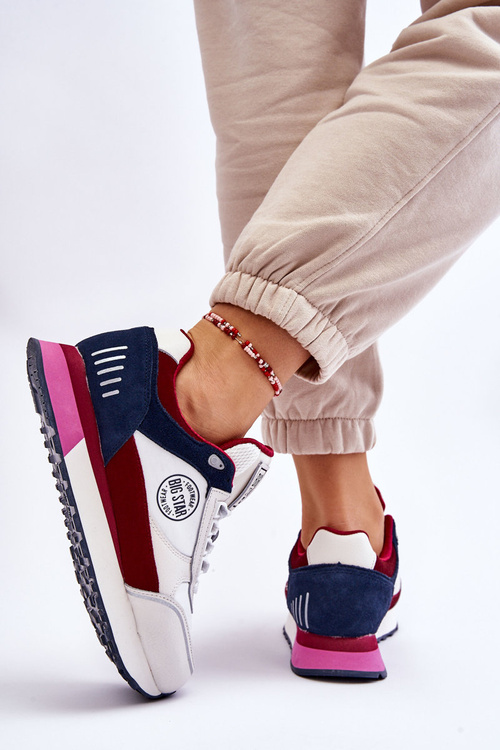 Шкіряні кросівки Memory Foam System Big Star LL274369 White-Red