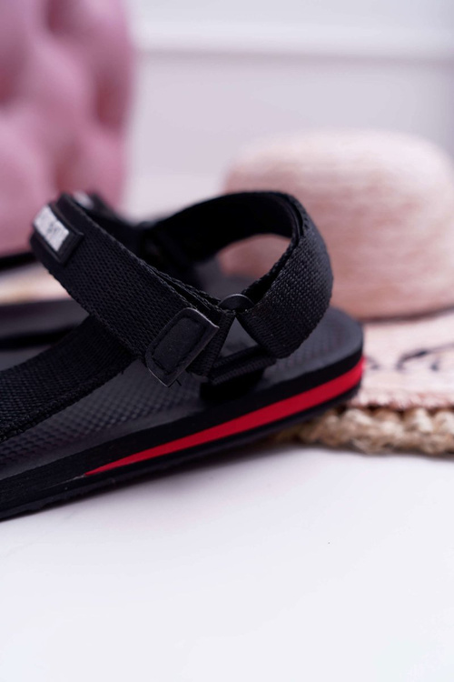 Жіночі сандалі Big Star на липучці чорні DD274A282