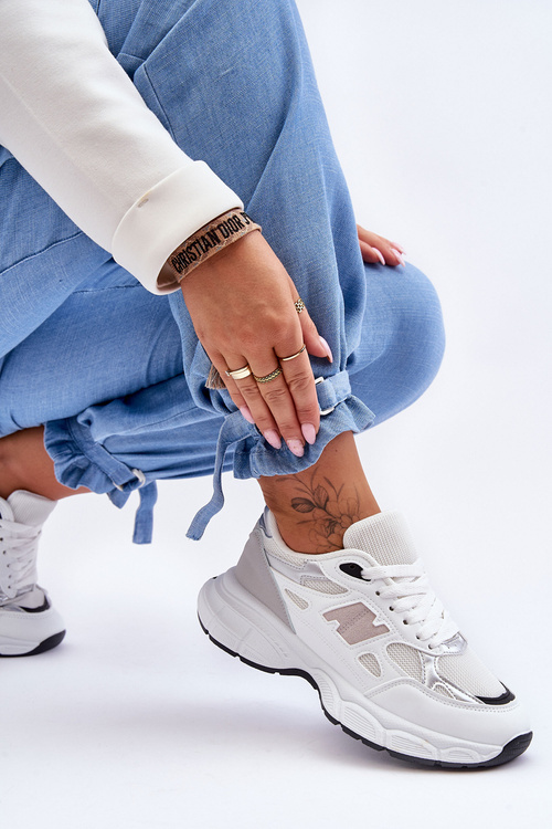 Жіночі стильні сітчасті кросівки Біла Венеція