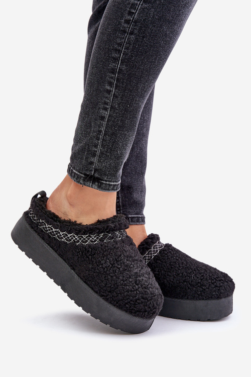 Снігові черевики на платформі з овчиною Black Mesirra