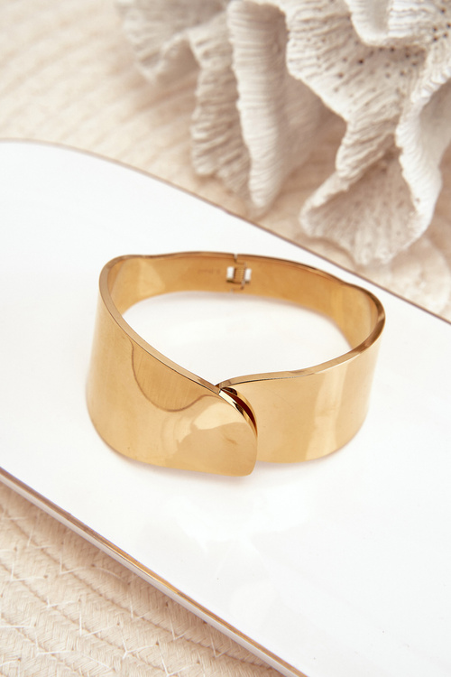 Жіночий браслет з квітами з нержавіючої сталі, золото