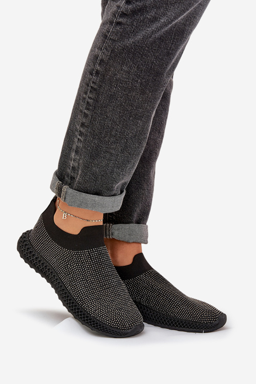 Жіночі Спортивні Черевики Без Шнурків З Декором D&A TW121 Чорні