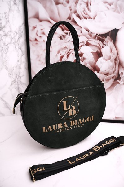 Кругла сумочка зі знімним ремінцем LAURA BIAGGI Bottle Green