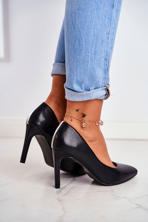 Жіночі класичні туфлі на шпильці Black Marinne