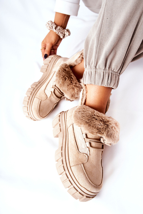 Утеплені чоботи Trapper Beige Demaris