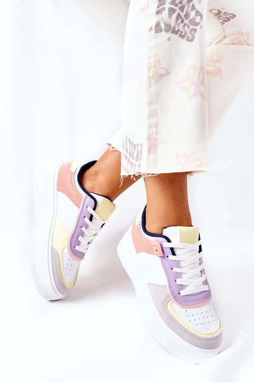 Спортивне взуття на платформі White-Yellow Freedom