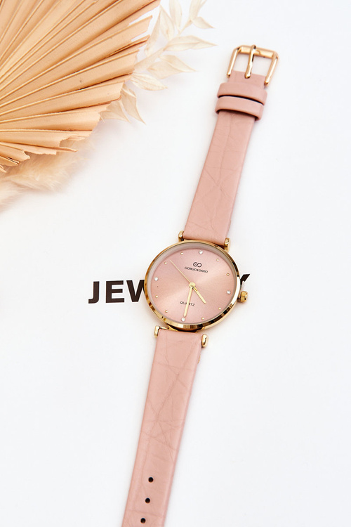Жіночий шкіряний годинник Giorgio&Dario Pink