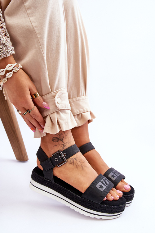 Зручні жіночі сандалі на платформі Big Star LL274870 Чорні