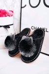 Дитячі домашні тапочки з помпоном Чорна Попелюшка