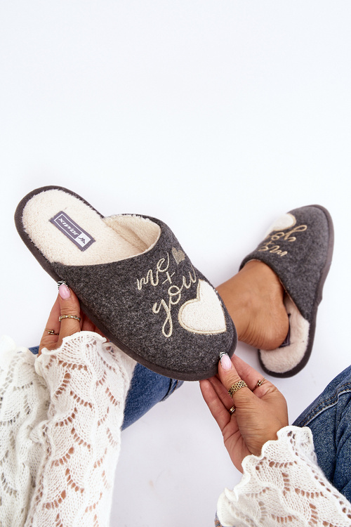 Жіночі класичні сліпони сірі Mabira на флісовій підкладці