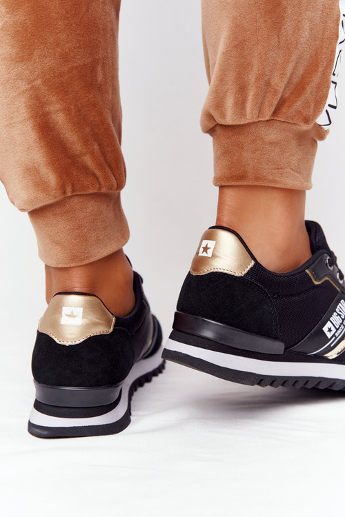 Жіночі кросівки Memory Foam Big Star HH274272 Black-Gold