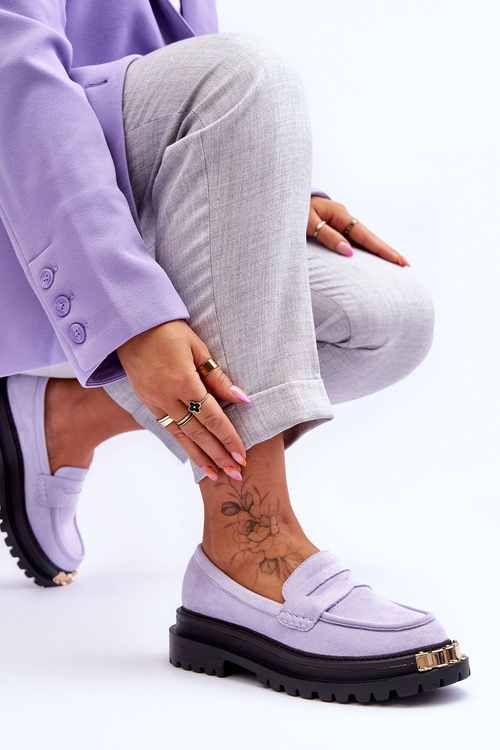 Класичні замшеві лофери з прикрасами Violet Monaro