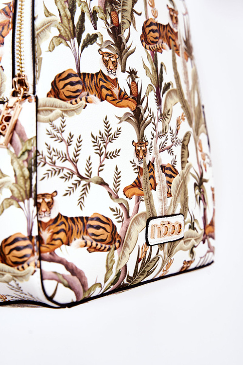 Жіночий шкіряний рюкзак NOBO M3170-CM00 White Tigers